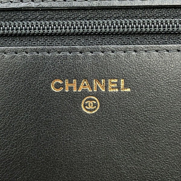 シャネル チェーンウォレット ボーイシャネル マトラッセ ココマーク キャビアスキン AP1117 CHANEL 財布 黒