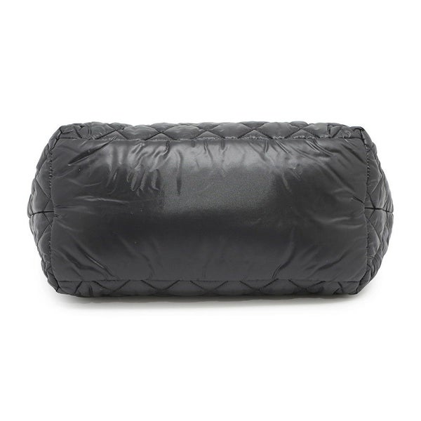 シャネル トートバッグ コココクーン ココマーク マトラッセ スモールPM ナイロン A48610 CHANEL バッグ 黒