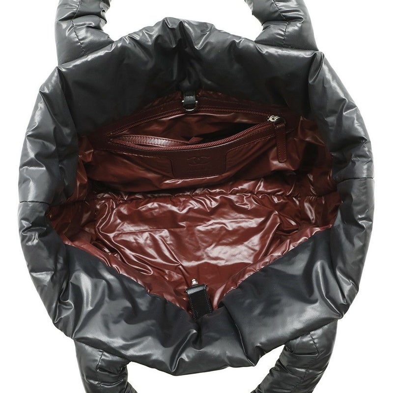 シャネル トートバッグ コココクーン ココマーク マトラッセ スモールPM ナイロン A48610 CHANEL バッグ 黒