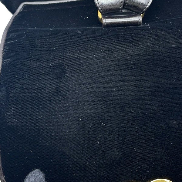 シャネル リュック ココマーク チェーン ベロア ラムスキン CHANEL バックパック バッグ ポーチ付き 黒