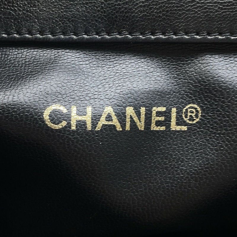 シャネル リュック ココマーク チェーン ベロア ラムスキン CHANEL バックパック バッグ ポーチ付き 黒