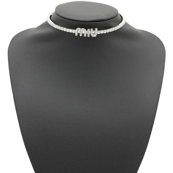 ミュウミュウ ネックレス クリスタル 5JC871 Miu Miu アクセサリー チョーカー