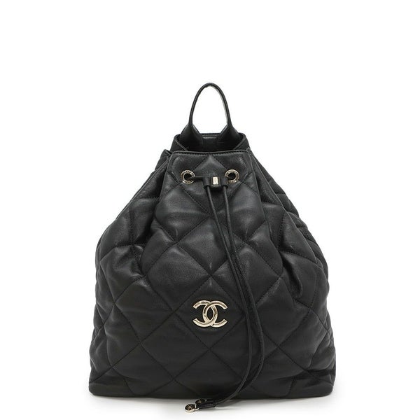 シャネル リュック マトラッセ ココマーク レザー CHANEL バッグ バックパック 黒