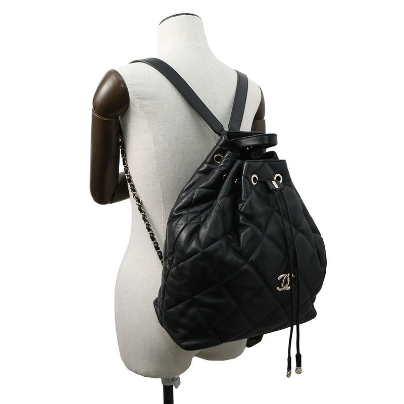 シャネル リュック マトラッセ ココマーク レザー CHANEL バッグ バックパック 黒