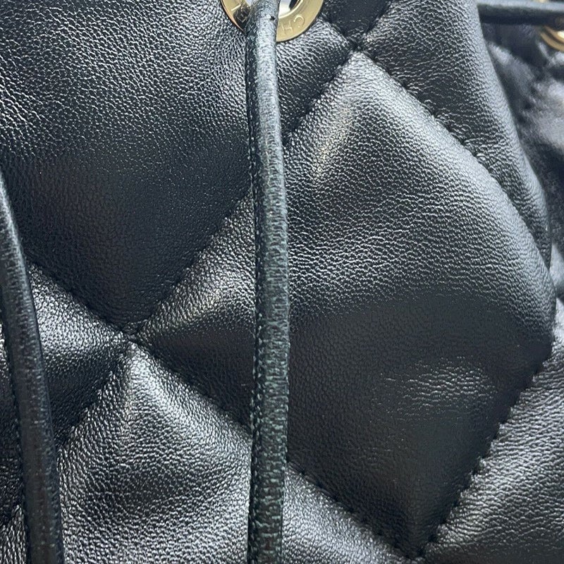 シャネル リュック マトラッセ ココマーク レザー CHANEL バッグ バックパック 黒