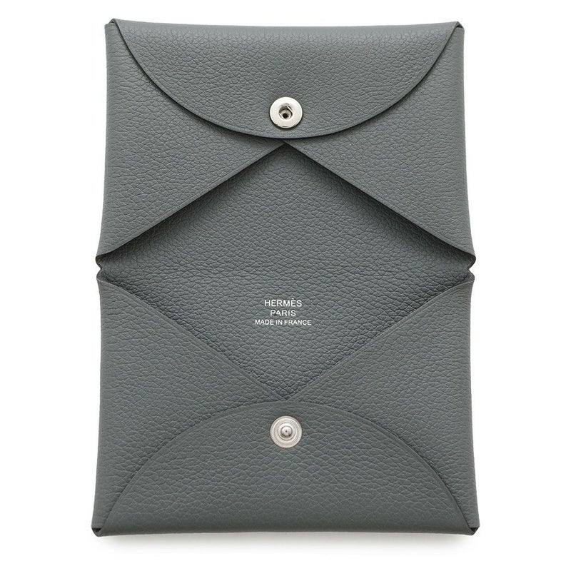 エルメス カードケース カルヴィ ヴェールアマンド エバーカラー B刻印 HERMES 名刺入れ