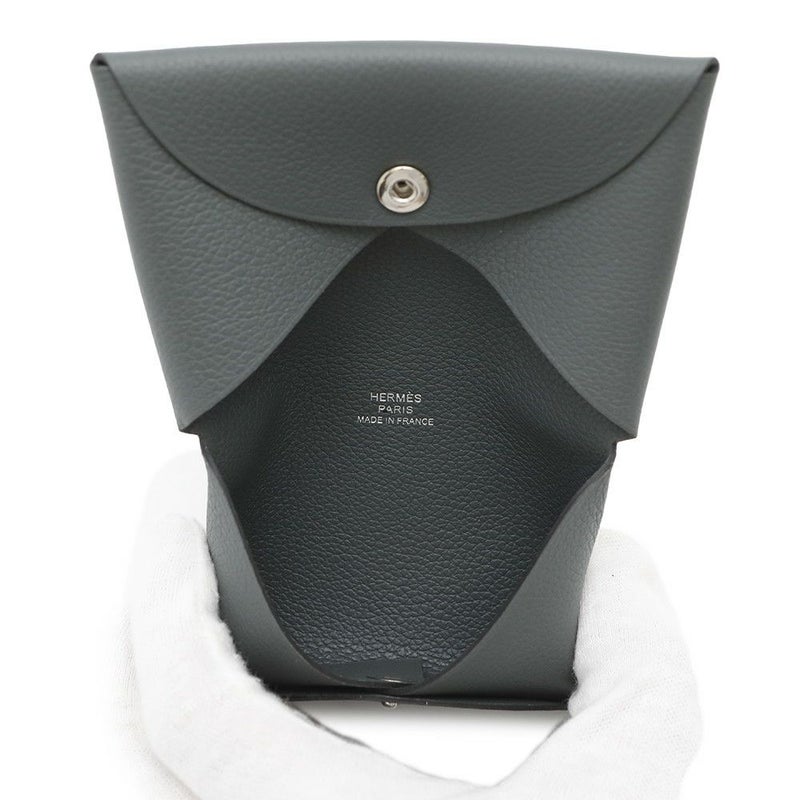 エルメス カードケース カルヴィ ヴェールアマンド エバーカラー B刻印 HERMES 名刺入れ