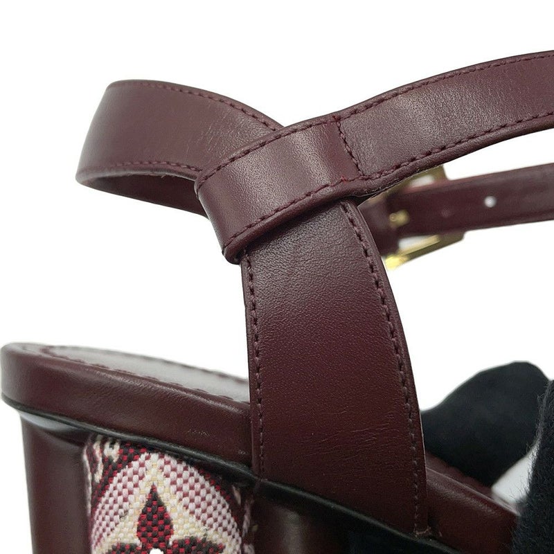 ルイヴィトン サンダル モノグラム・ジャカード Since 1854 ポディウム・ライン プラットフォームサンダル レディースサイズ35 1/2 靴