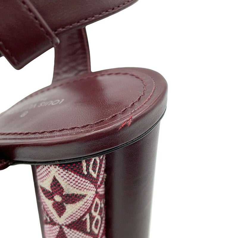 ルイヴィトン サンダル モノグラム・ジャカード Since 1854 ポディウム・ライン プラットフォームサンダル レディースサイズ35 1/2 靴