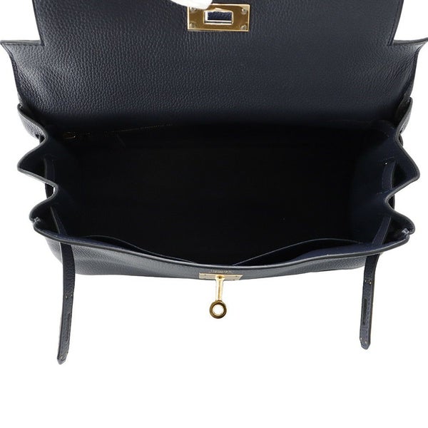 エルメス ハンドバッグ ケリー25 内縫い ブルーニュイ/ゴールド金具 トゴ A刻印 HERMES Kelly 2wayバッグ