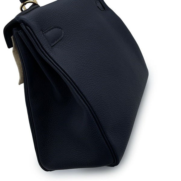 エルメス ハンドバッグ ケリー25 内縫い ブルーニュイ/ゴールド金具 トゴ A刻印 HERMES Kelly 2wayバッグ