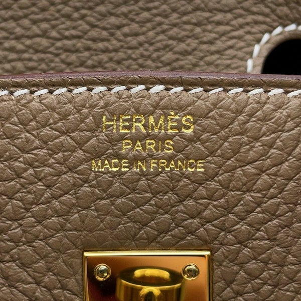 エルメス バーキン25 エトゥープ/ゴールド金具 トゴ B刻印 HERMES Birkin ハンドバッグ