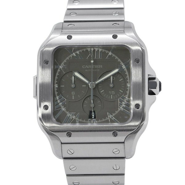 カルティエ サントス ドゥ カルティエ クロノグラフ XL 日本限定220本 WSSA0078 Cartier 腕時計 グレー文字盤