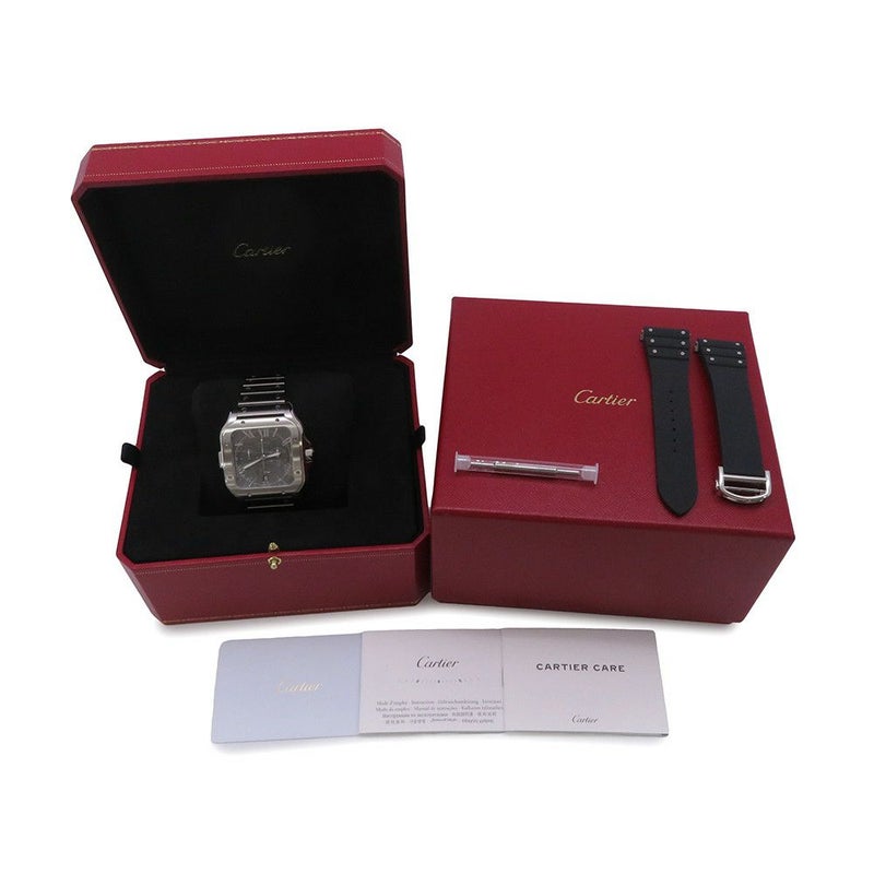 カルティエ サントス ドゥ カルティエ クロノグラフ XL 日本限定220本 WSSA0078 Cartier 腕時計 グレー文字盤