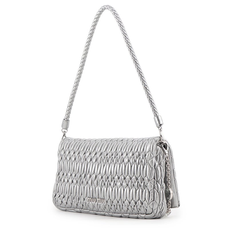 ミュウミュウ ショルダーバッグ ナッパクリスタル マテラッセ 5BP079 MIUMIU バッグ クラッチバッグ