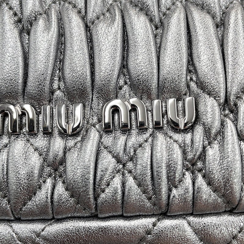 ミュウミュウ ショルダーバッグ ナッパクリスタル マテラッセ 5BP079 MIUMIU バッグ クラッチバッグ