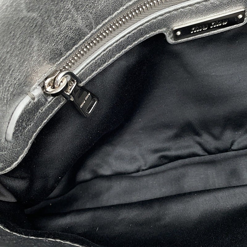 ミュウミュウ ショルダーバッグ ナッパクリスタル マテラッセ 5BP079 MIUMIU バッグ クラッチバッグ