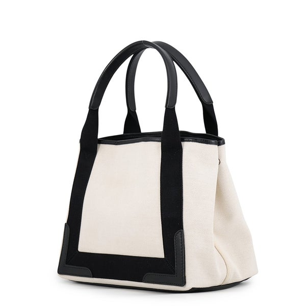 バレンシアガ トートバッグ ネイビーカバス S ポーチ付 339933 BALENCIAGA バッグ 黒 白