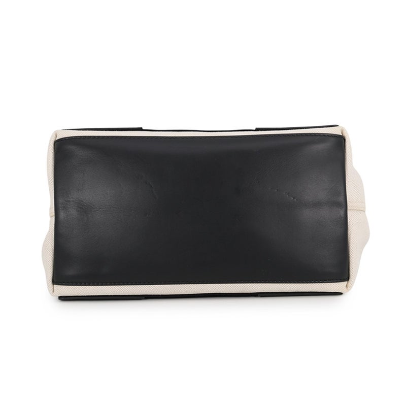 バレンシアガ トートバッグ ネイビーカバス S ポーチ付 339933 BALENCIAGA バッグ 黒 白