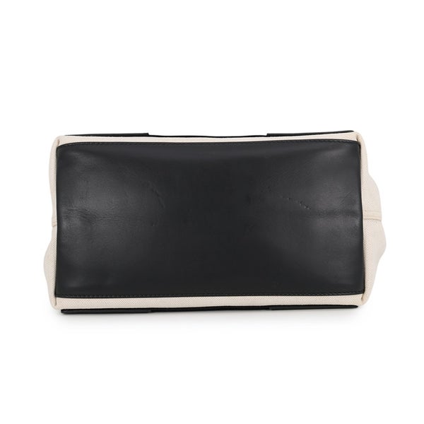 バレンシアガ トートバッグ ネイビーカバス S ポーチ付 339933 BALENCIAGA バッグ 黒 白