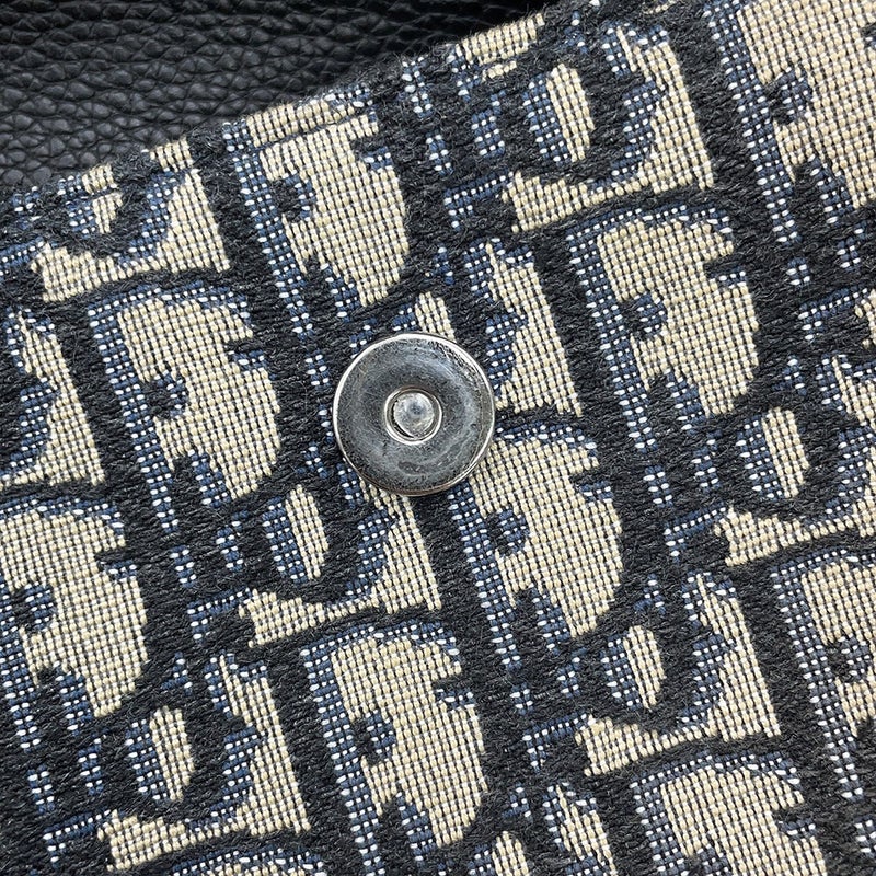 クリスチャン・ディオール ショルダーバッグ オブリーク ミニ サドル メッセンジャーバッグ Christian Dior 黒 トロッター