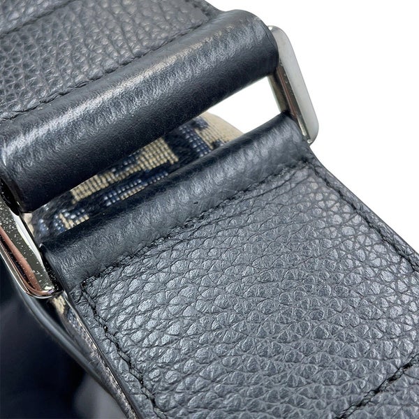 クリスチャン・ディオール ショルダーバッグ オブリーク ミニ サドル メッセンジャーバッグ Christian Dior 黒 トロッター