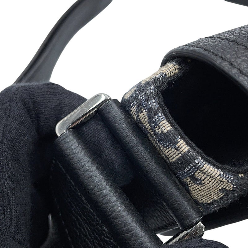 クリスチャン・ディオール ショルダーバッグ オブリーク ミニ サドル メッセンジャーバッグ Christian Dior 黒 トロッター