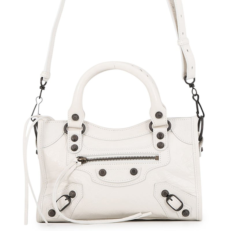 バレンシアガ ショルダーバッグ ル シティ ミニ アリーナラムスキン 806395 BALENCIAGA ２wayショルダー 白