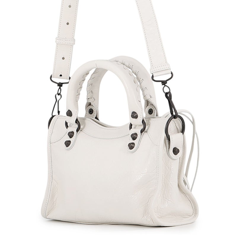 バレンシアガ ショルダーバッグ ル シティ ミニ アリーナラムスキン 806395 BALENCIAGA ２wayショルダー 白