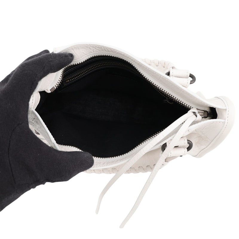 バレンシアガ ショルダーバッグ ル シティ ミニ アリーナラムスキン 806395 BALENCIAGA ２wayショルダー 白
