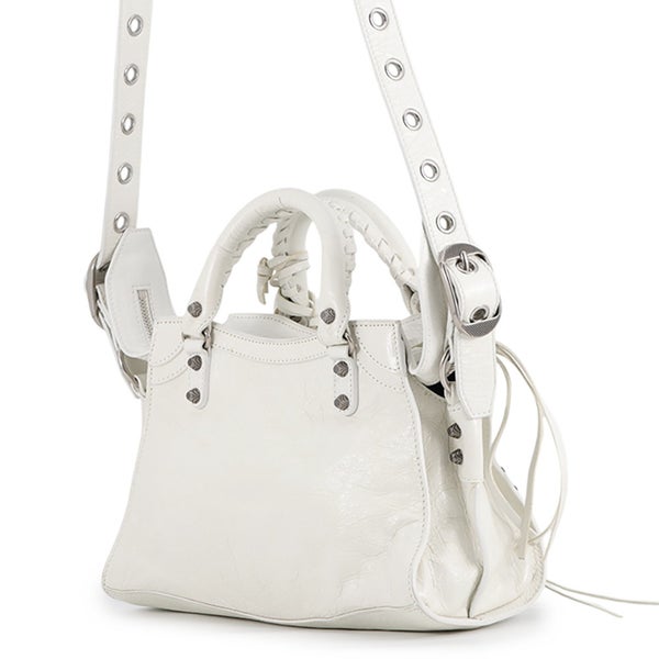 バレンシアガ ハンドバッグ ネオ・カゴールXS アリーナラムスキン 700940 BALENCIAGA ２wayショルダー 白