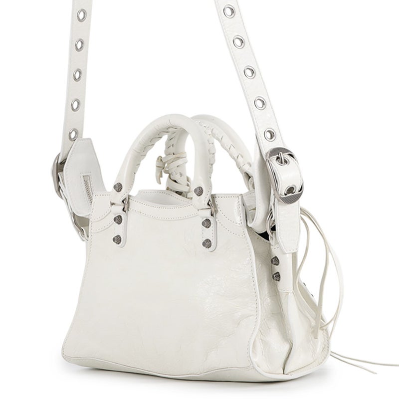 バレンシアガ ハンドバッグ ネオ・カゴールXS アリーナラムスキン 700940 BALENCIAGA ２wayショルダー 白
