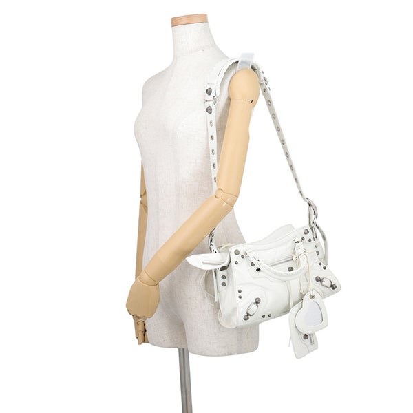 バレンシアガ ハンドバッグ ネオ・カゴールXS アリーナラムスキン 700940 BALENCIAGA ２wayショルダー 白
