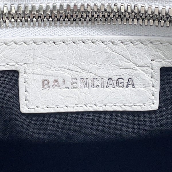バレンシアガ ハンドバッグ ネオ・カゴールXS アリーナラムスキン 700940 BALENCIAGA ２wayショルダー 白