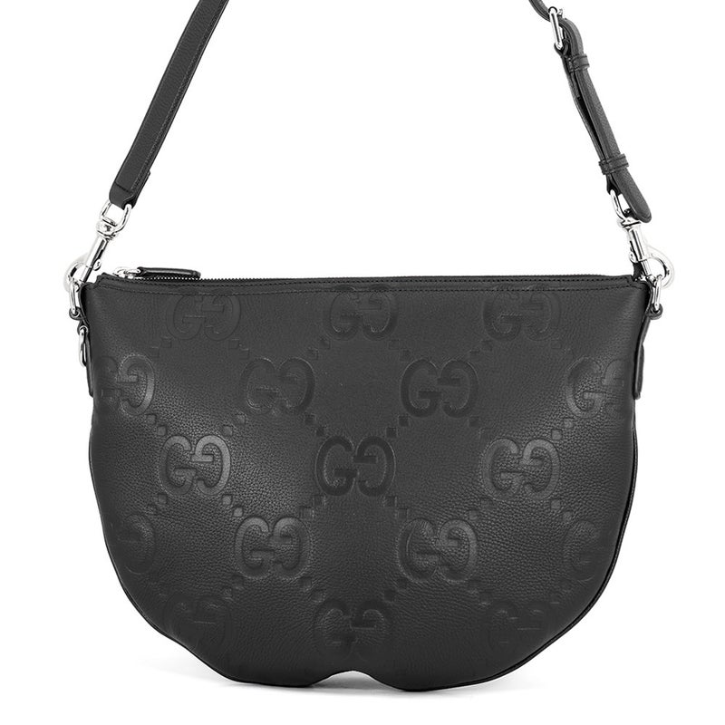 グッチ ショルダーバッグ ジャンボGG シェリーライン レザー 801887 GUCCI 黒