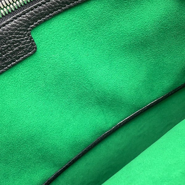 グッチ ショルダーバッグ ジャンボGG シェリーライン レザー 801887 GUCCI 黒