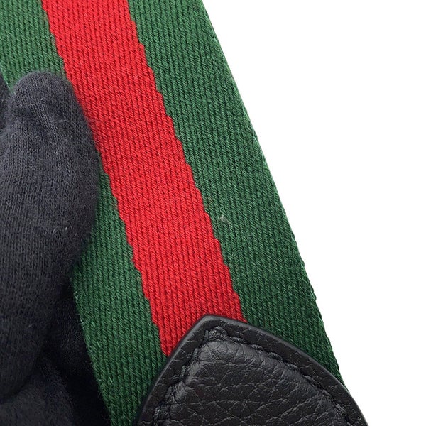 グッチ ショルダーバッグ ジャンボGG シェリーライン レザー 801887 GUCCI 黒