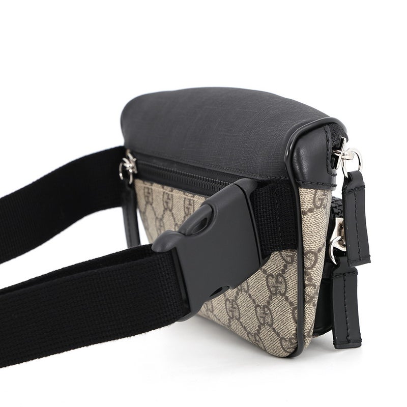 グッチ ボディバッグ GGスプリーム 779877 GUCCI ウエストバッグ 黒 アウトレット品
