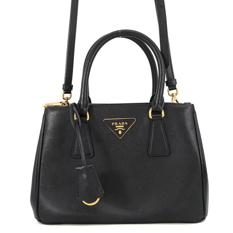 プラダ ハンドバッグ ガレリア スモール サフィアーノレザー 1BA896 PRADA 2wayショルダーバッグ 黒
