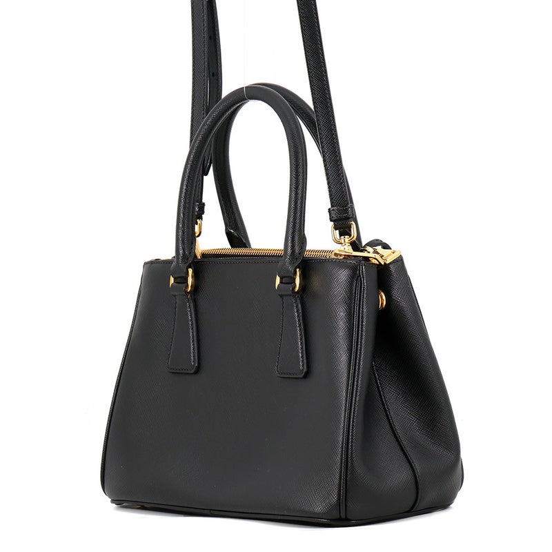 プラダ ハンドバッグ ガレリア スモール サフィアーノレザー 1BA896 PRADA 2wayショルダーバッグ 黒