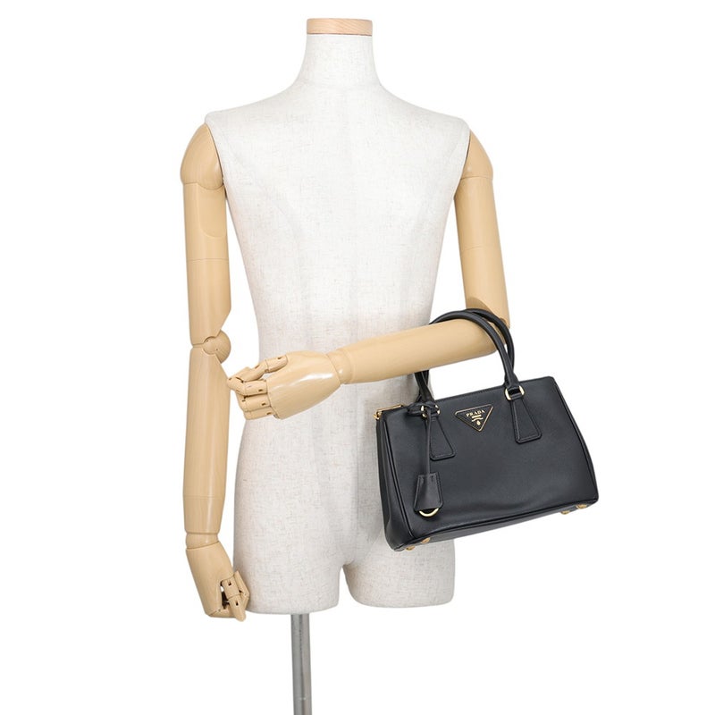 プラダ ハンドバッグ ガレリア スモール サフィアーノレザー 1BA896 PRADA 2wayショルダーバッグ 黒