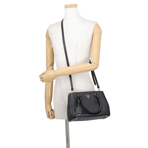 プラダ ハンドバッグ ガレリア スモール サフィアーノレザー 1BA896 PRADA 2wayショルダーバッグ 黒