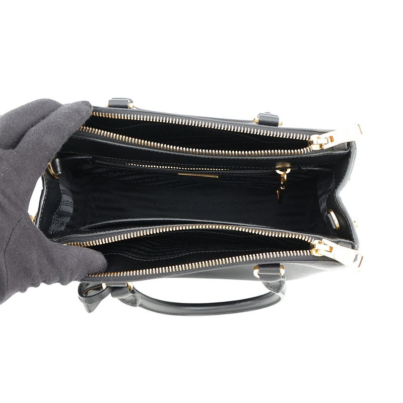 プラダ ハンドバッグ ガレリア スモール サフィアーノレザー 1BA896 PRADA 2wayショルダーバッグ 黒