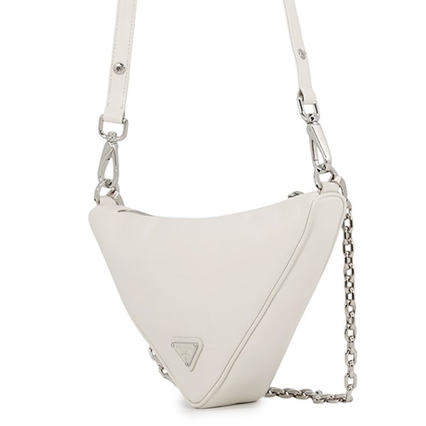 プラダ ショルダーバッグ レザー トライアングルロゴ ミニ 1BC543 PRADA ２way 白