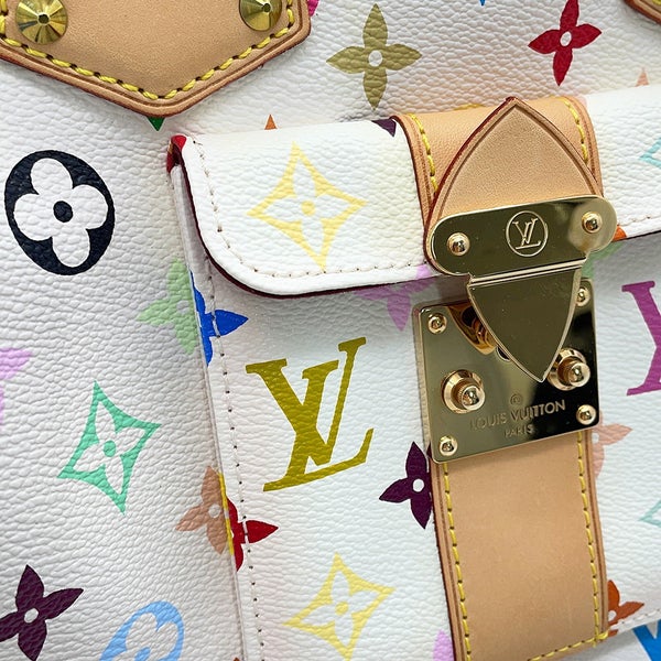 ルイヴィトン ハンドバッグ モノグラム・マルチカラー スピーディ30 M92643 LOUIS VUITTON 白