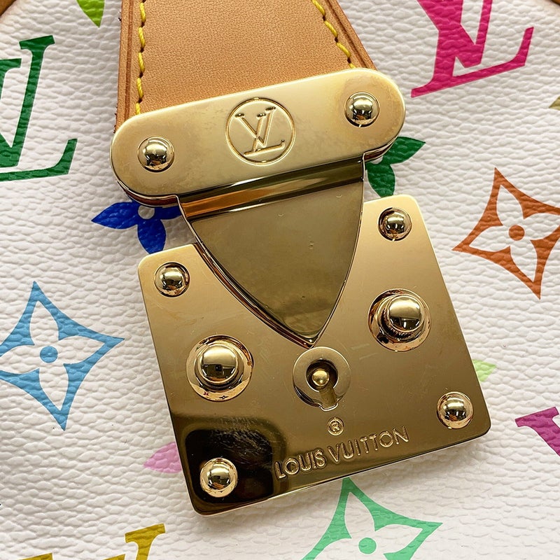 ルイヴィトン ハンドバッグ モノグラム・マルチカラー スピーディ30 M92643 LOUIS VUITTON 白