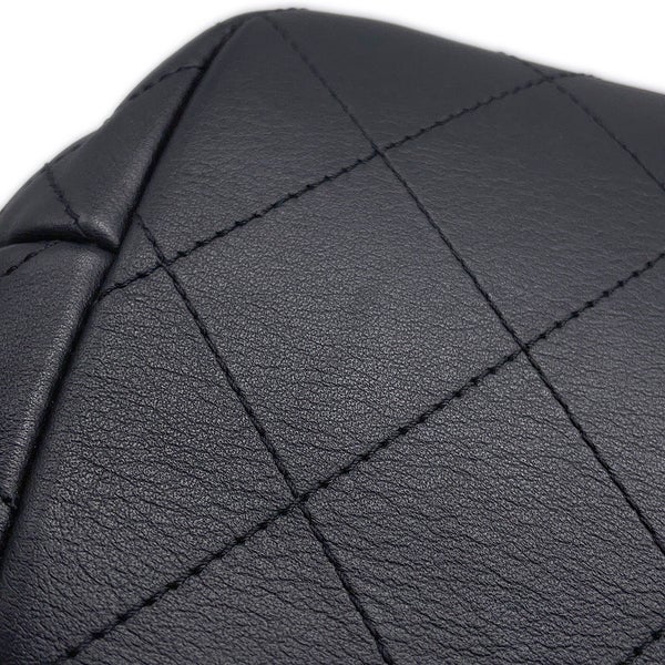 シャネル リュック ココマーク マトラッセ バックパック ドローストリング ダブルポケット カーフスキン AS4342 CHANEL 黒