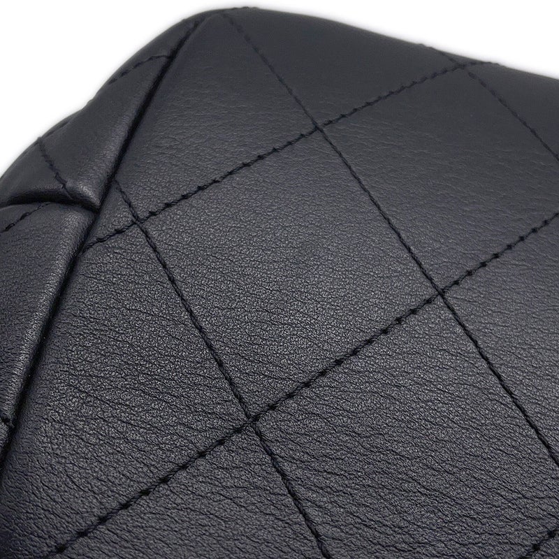 シャネル リュック ココマーク マトラッセ バックパック ドローストリング ダブルポケット カーフスキン AS4342 CHANEL 黒