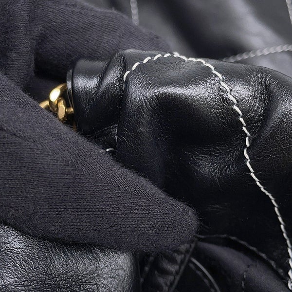 シャネル リュック シャネル22 ラージ シャイニーカーフレザー AS3313 CHANEL バックパック バッグ 黒
