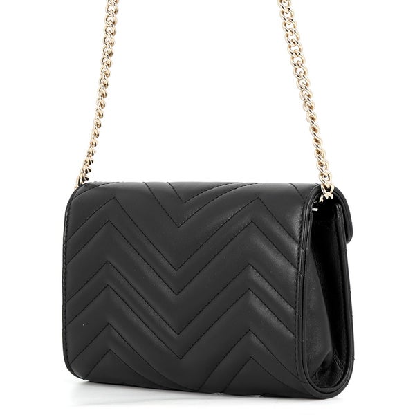 グッチ チェーンウォレット GGマーモント キルティング レザー 837745 GUCCI 財布 ダブルG 黒